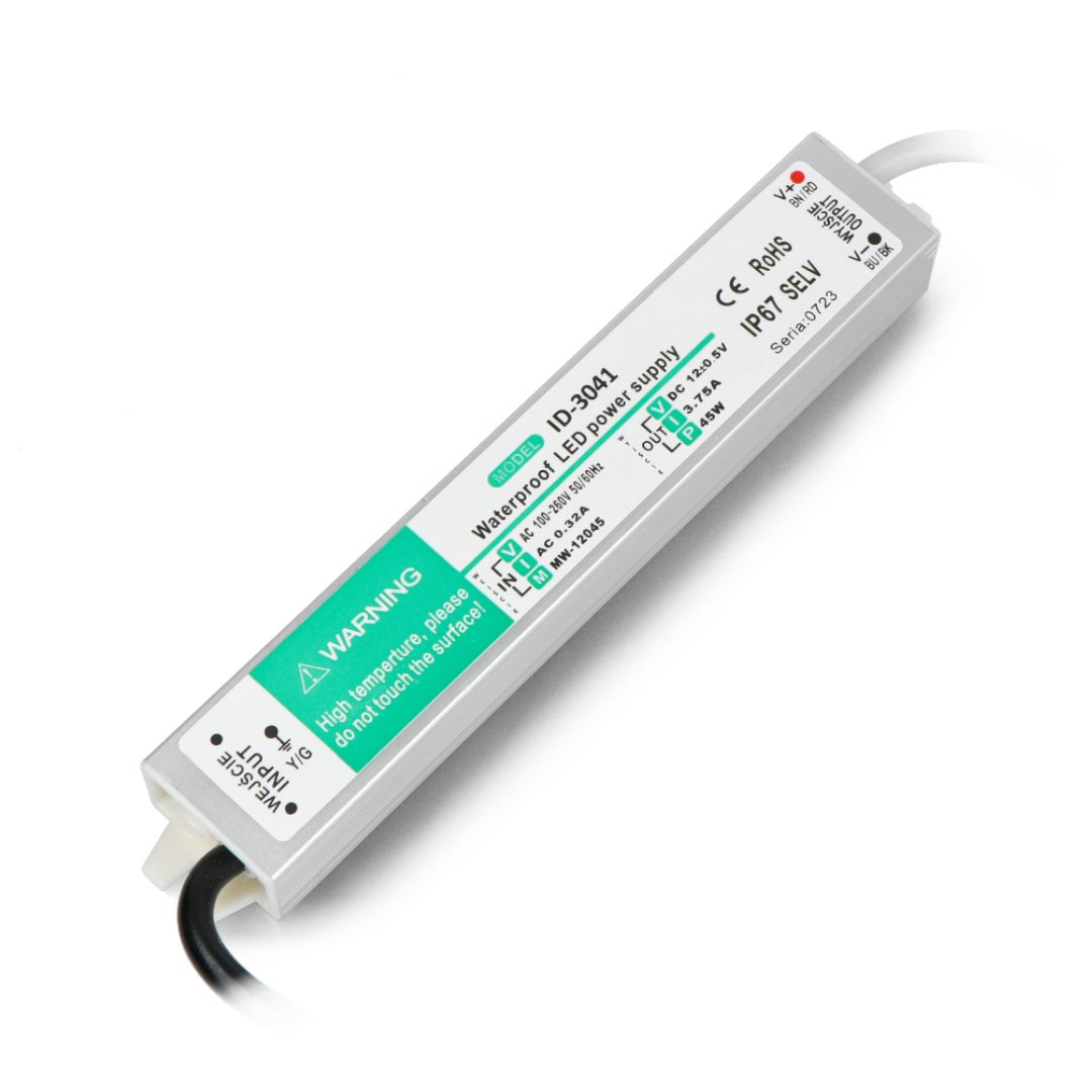 Napájecí zdroj pro LED pásky a pásky voděodolné IP-67 - 12V /
