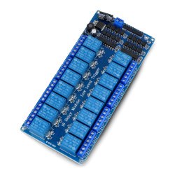 16kanálový reléový modul s optoizolací - kontakty 10A / 250VAC - cí...