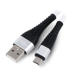 Kabel MicroUSB B - A eXtreme Spider - 1,5 m - modrý