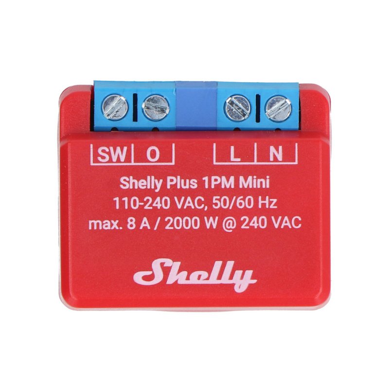 Shelly Plus 1PM Mini - 1x 240V/8A WiFi/Bluetooth relé - měření