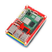 Pibow Coupe 5 (Case for Raspberry Pi 5) – Rainbow