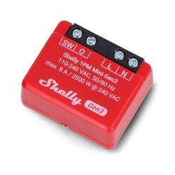 Shelly 1PM Mini Gen3 - 1x 240V/8A WiFi/Bluetooth relé - měření energie