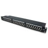 PATCH PANEL 24 PORT 1U 19" KAT.5E EKRANOWANY CZARNY LANBERG - zdjęcie 1