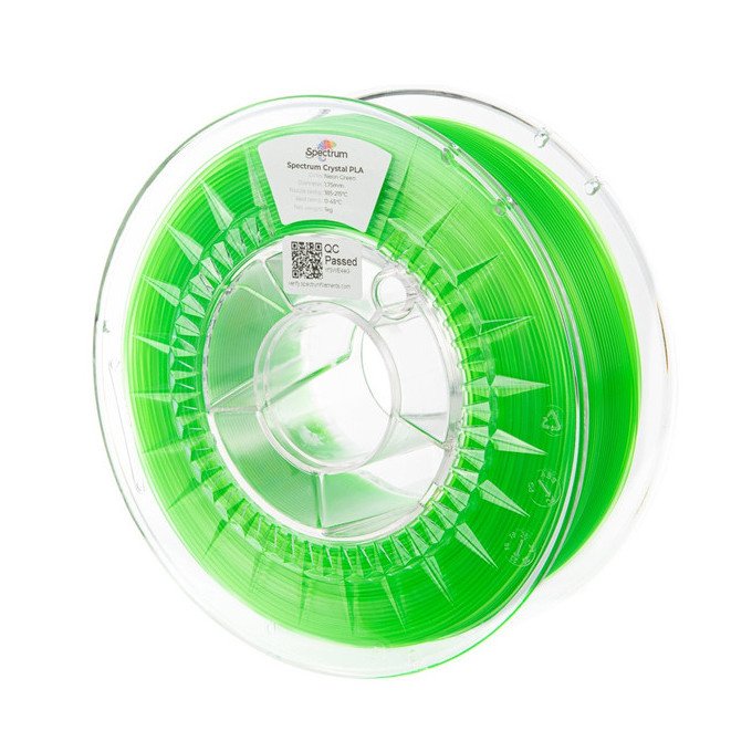 Filament PLA Crystal 1.75mm NEON GREEN 1kg