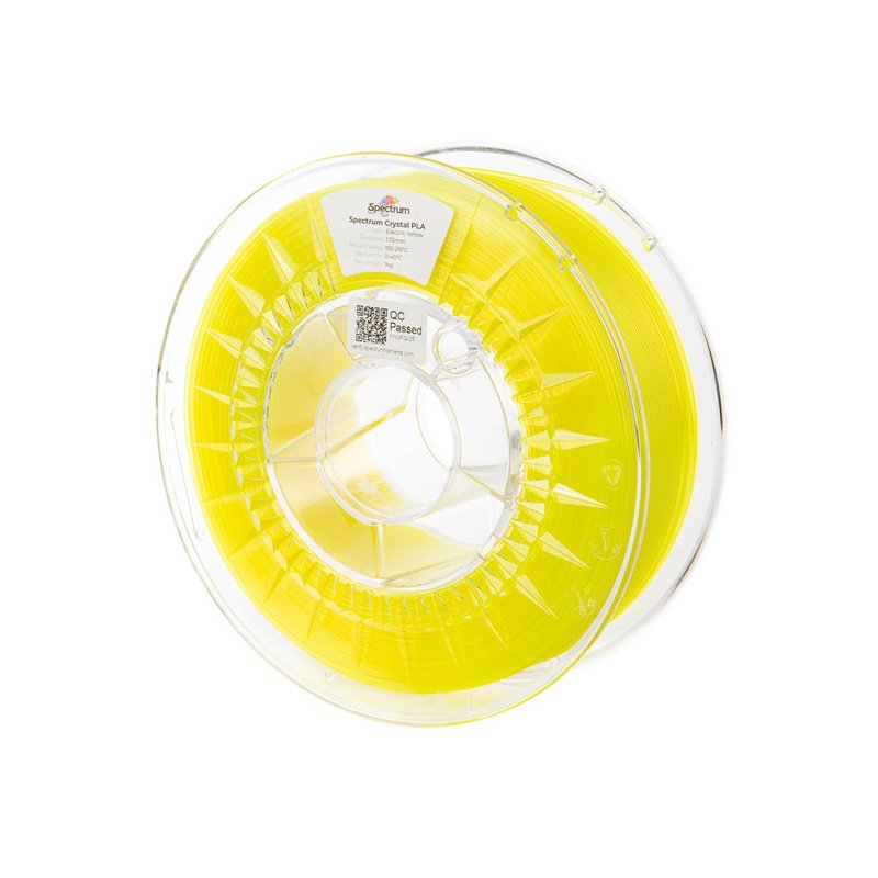 Filament PLA Crystal 1.75mm ELECTRIC YELLOW 1kg