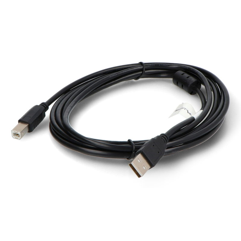 KABEL USB-A(M) - USB-B(M) 2.0 3M CZARNY FERRYT LANBERG