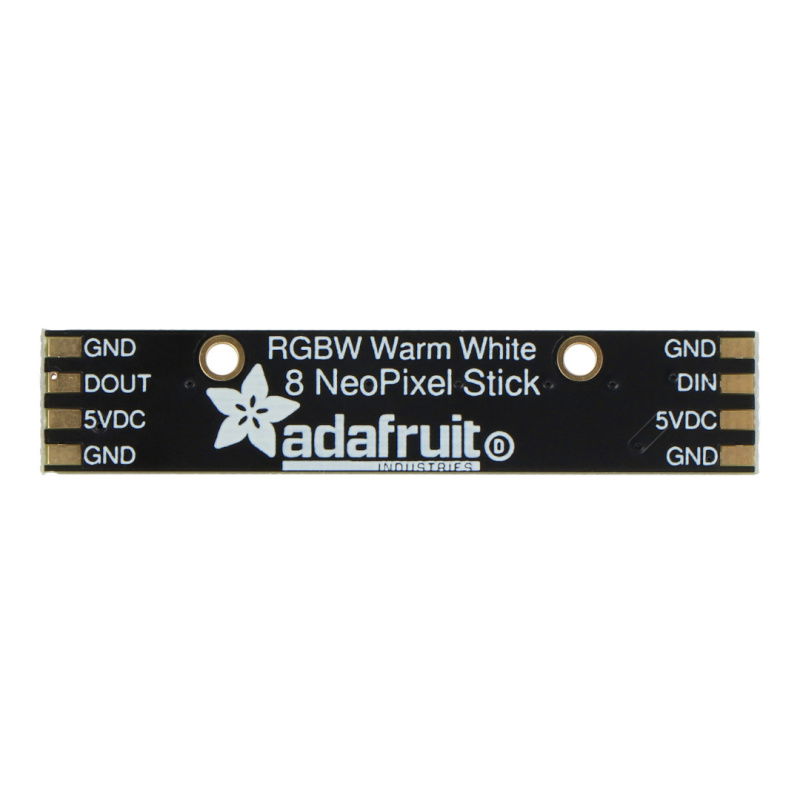 NeoPixel Stick - LED pásek 8 x RGBW 5050 - teplá bílá -