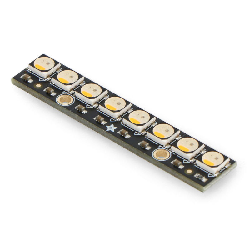 NeoPixel Stick - LED pásek 8 x RGBW 5050 - teplá bílá -