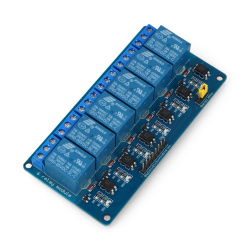 6kanálový reléový modul s optoizolací - kontakty 10A / 250VAC - cív...