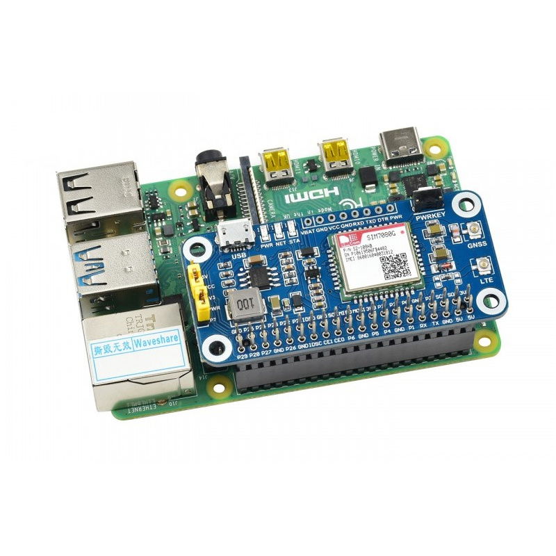 NB-IoT / Cat-M(eMTC) / GNSS HAT for Raspberry Pi, Globally