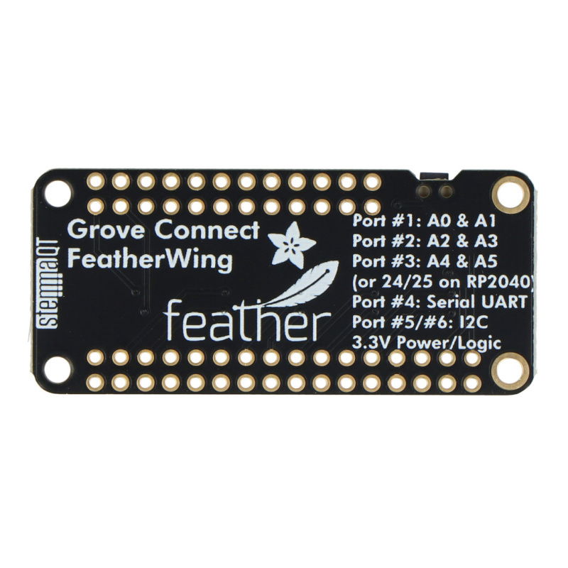 Adafruit Grove and Stemma QT FeatherWing for all Feathers