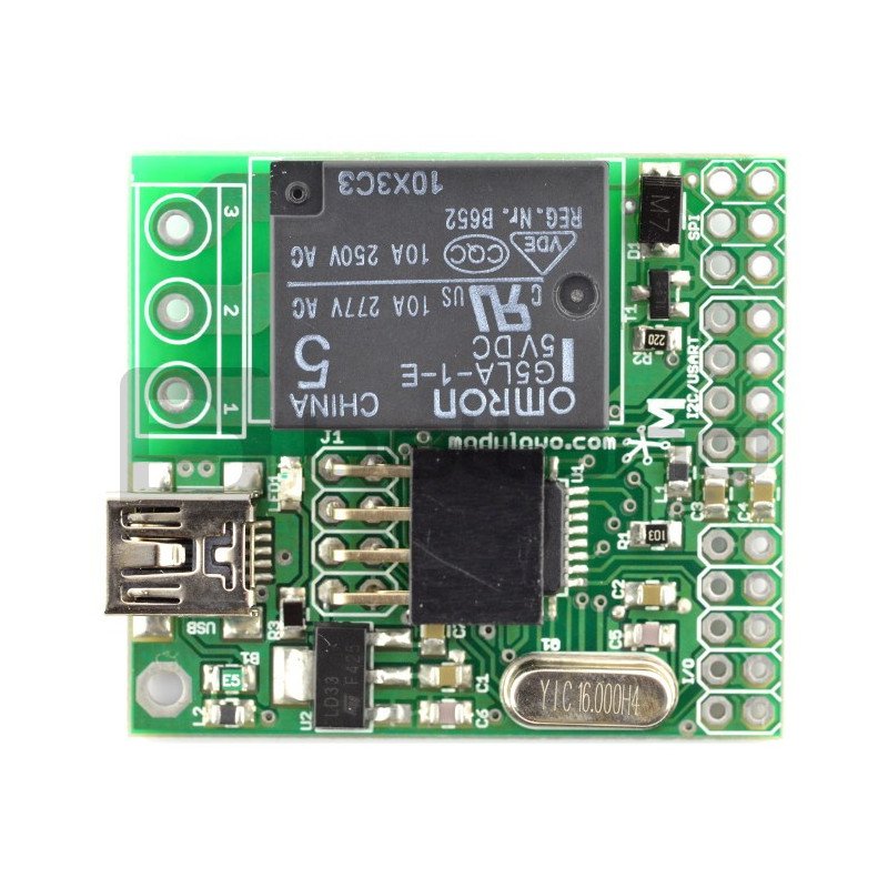 Výkonný modul s relé a mikrokontrolérem ATmega8 MOD-34