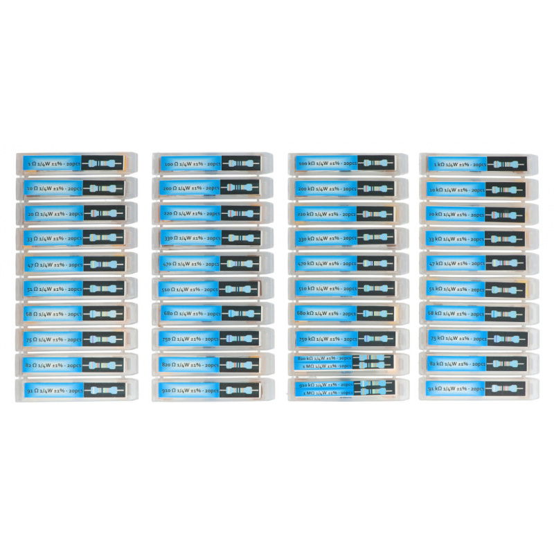 Sada rezistorů 1/4W 1% - 820 ks.