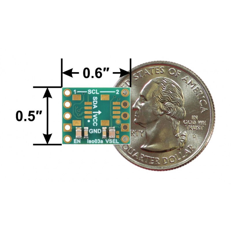 Pololu I2C Isolator with Isolated Power, ISO1640
