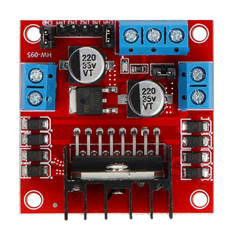 L298N - dvoukanálový budič motoru - modul 12V / 2A