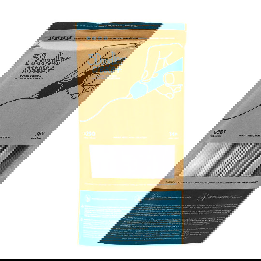 Filament 3Doodler Create i PRO, ABS, 3mm, 250 sztuk, GreyScale