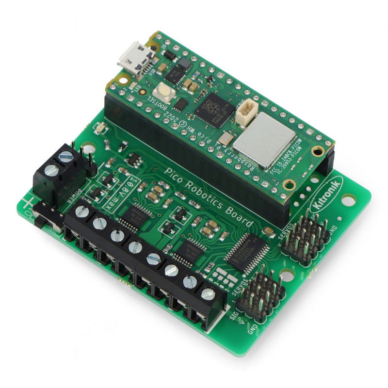 Kitronik Robotics Board - ovladač pro 4 motory a 8 serv -