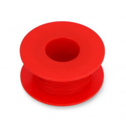 Postříbřený měděný propojovací vodič Kynar - 0,25 mm/AWG 30 - červený - 50 m