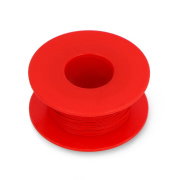 Postříbřený měděný montážní drát KYNAR - 0,25 mm / AWG 30 - červený - 50 m