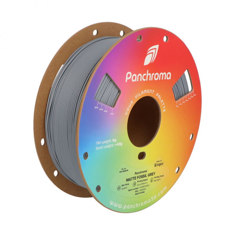 Polymaker filament Panchroma PLA 1,75 mm, 1 kg - Fossil Grey
