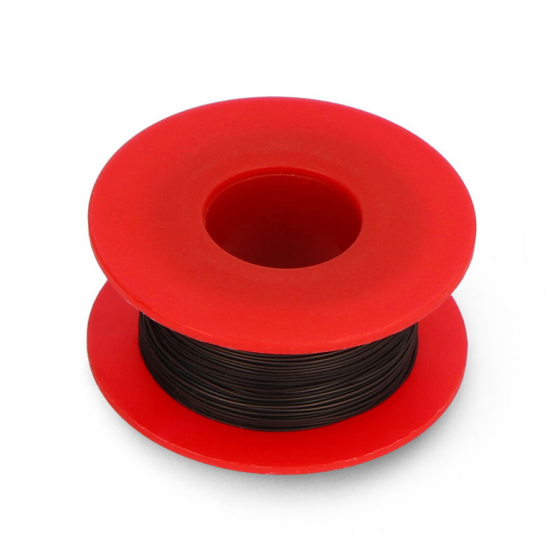 Postříbřený měděný montážní drát KYNAR - 0,25 mm/AWG 30 - černý - 50 m