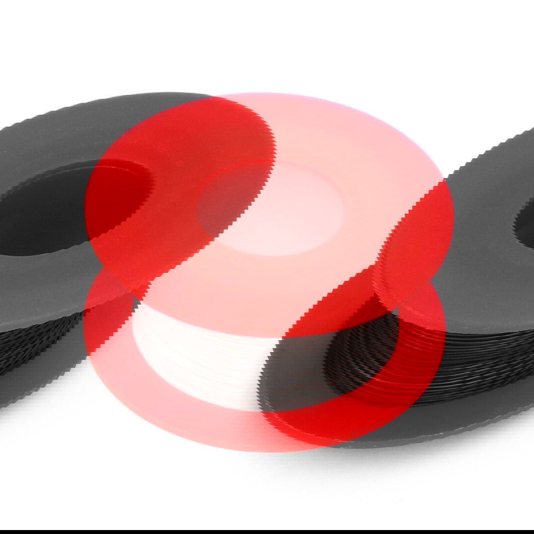 Postříbřený měděný montážní drát KYNAR - 0,25 mm/AWG 30 - černý - 50 m