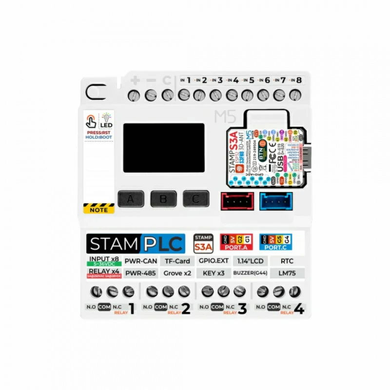 M5Stamp PLC Controller w/M5stamps3