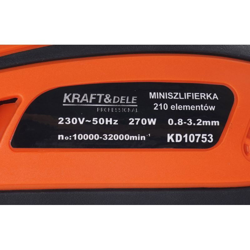 Mini szlifierka 270W + akcesoria 210el. KD10753