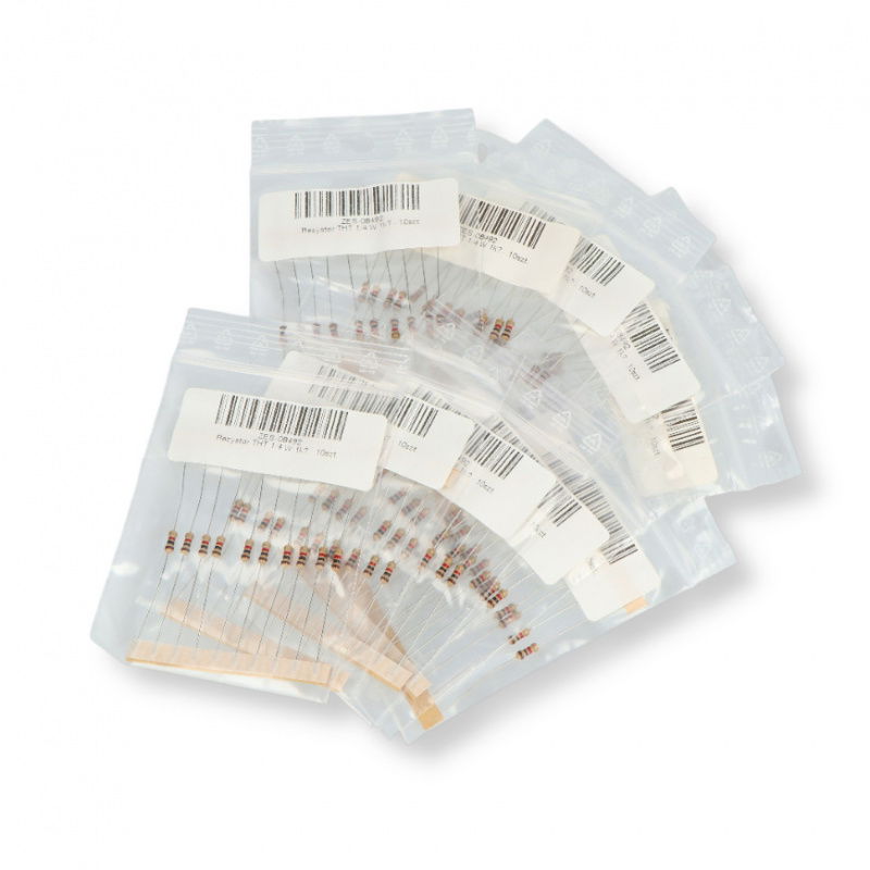 THT rezistor 1/4 W 1kΩ - 10ks.