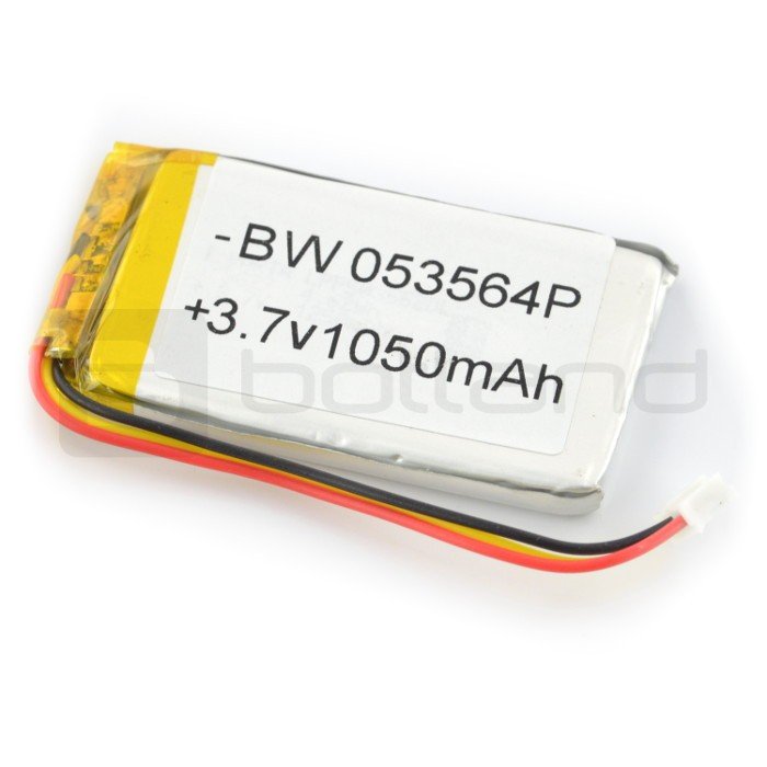 Baterie Li-Poly 1050 mAh 3,7 - 3 kabely
