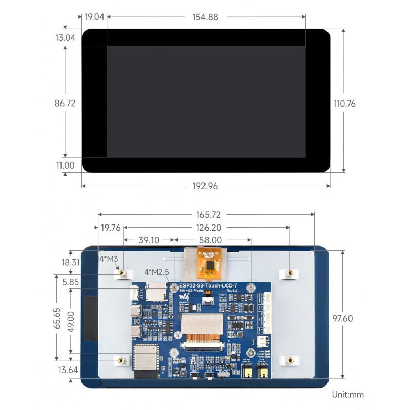 ESP32-S3 7inch Display Development Board, ESP32 With Display