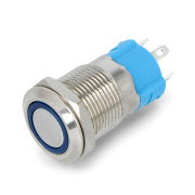 Bistabilní spínač ZAP-VYP - 2A/250V - plochý - modrý