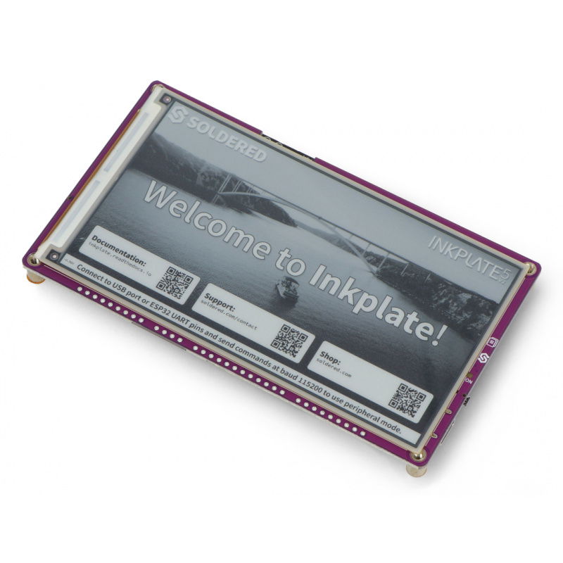 Inkplate 5 Gen2 - e-paper display 5,2'' 1280x720px - ESP32 -