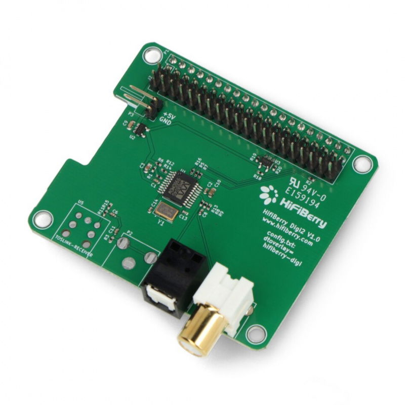 HiFiBerry Digi2 Standard - zvuková karta pro Raspberry Pi 4B /