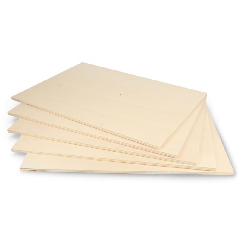 Sklejka topolowa 5mm 210x297mm - 5szt.