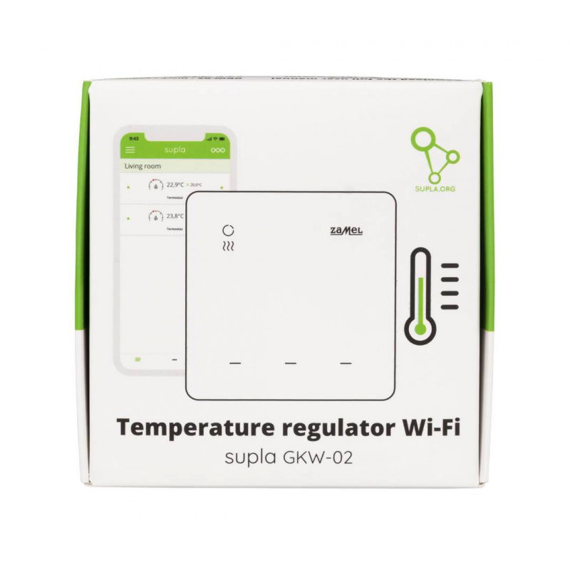Regulator temperatury Wi-Fi GKW-02 - biały