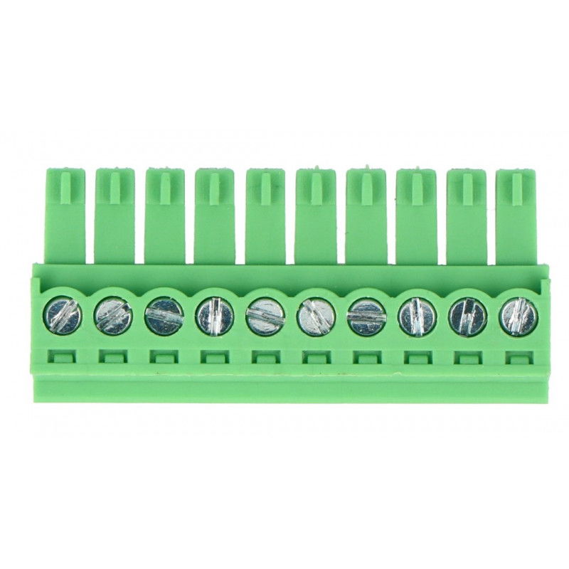 Samice montážní lišta, 10kolíková přímá, 3,5 mm rastr