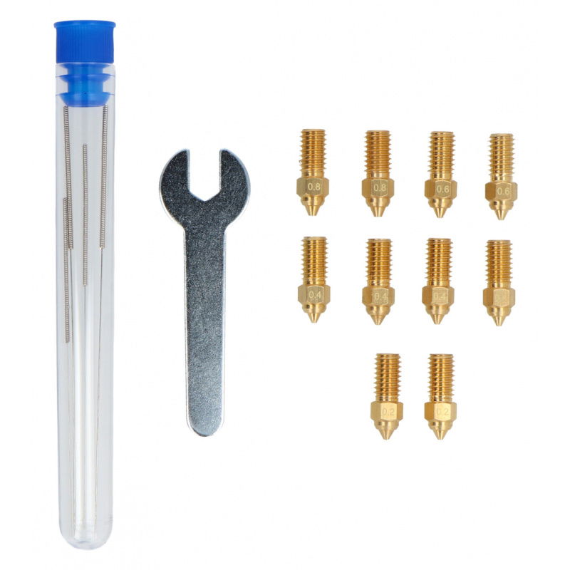 Neptune 4/4 Pro Multi-size brass nozzle pack (2pcs 0.2mm, 4pcs