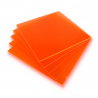 Litý plexisklo fluorescenčně oranžové - 3mm - 290x290mm - 5ks.