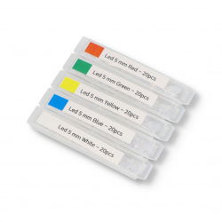 Zestaw diod LED 5mm - 100szt.