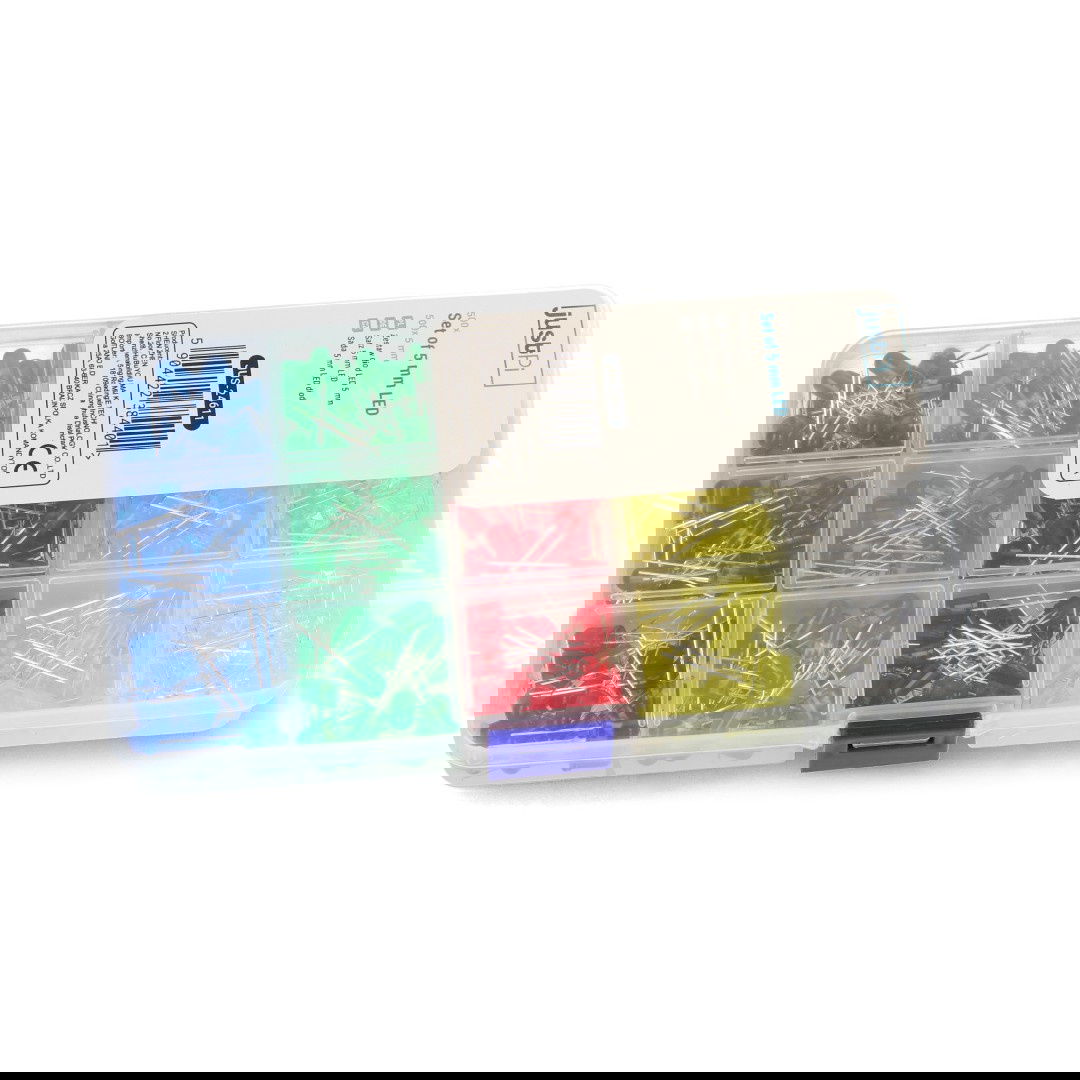 Zestaw diod LED 5mm - 500szt. + organizer