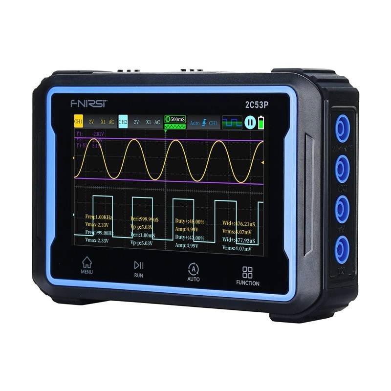 Przenośny oscyloskop z ekranem dotykowym 3w1 FNIRSI 2C53P 4,3"