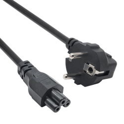 Kabel zasilający koniczynka Akyga AK-NB-08C CU 3x0.75mm² CEE