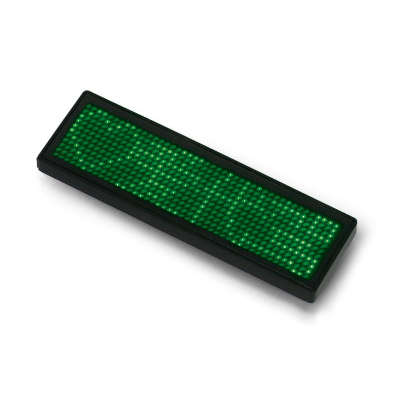 LED Name Tag Green
