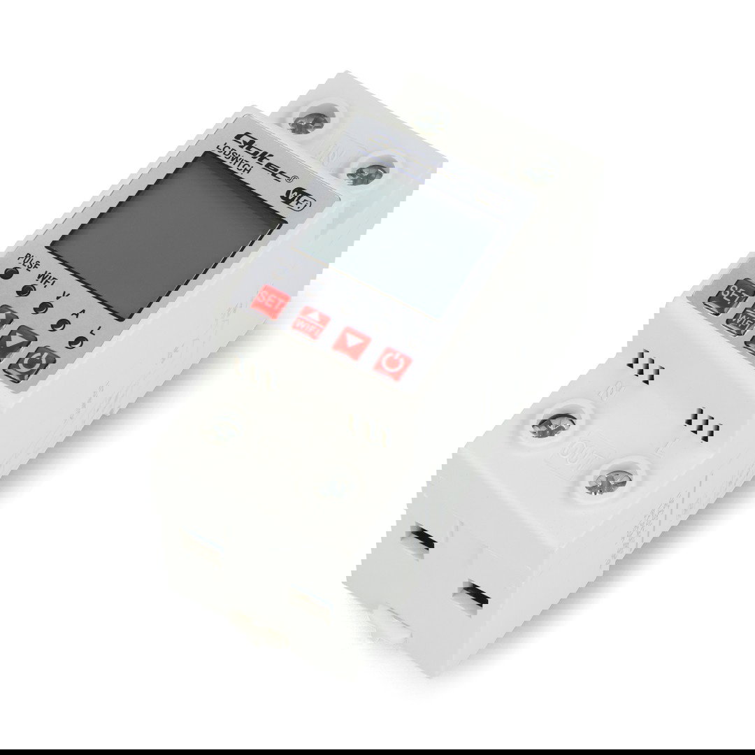 Qoltec Przekaźnik 63A na szynę DIN z licznikiem energii