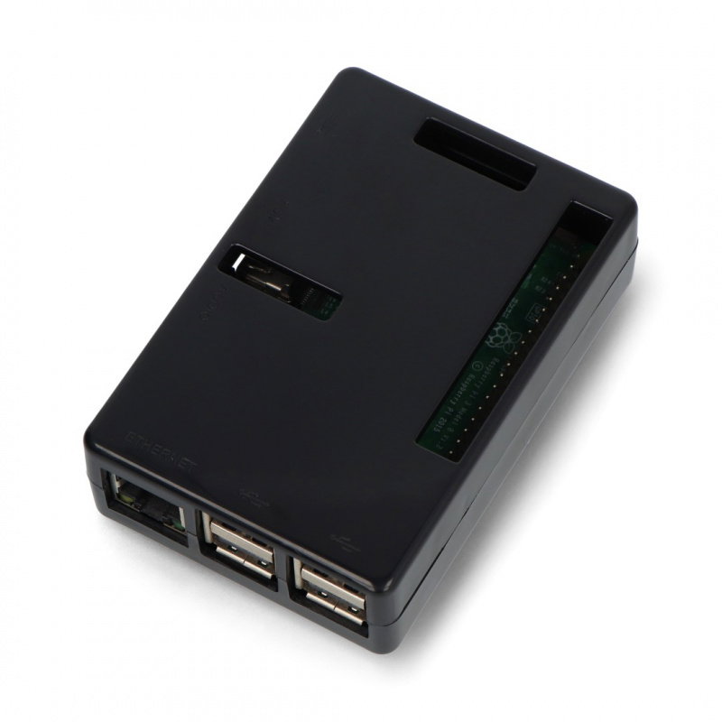 Pouzdro Cube Raspberry Pi Model 3B + / 3B / 2B - černé