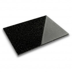 Płyta akrylowa PMMA - 3mm - 400x600mm - Glitter Black - 1szt.