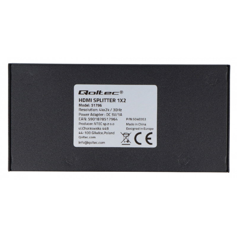 Qoltec Aktywny rozdzielacz Splitter 2 x HDMI 4K x 2K | 3.4Gb/s