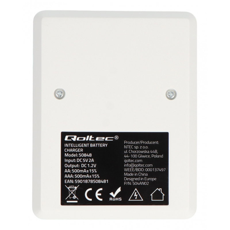 Qoltec Ładowarka do akumulatorków Ni-MH typu R03 AAA R6 AA |