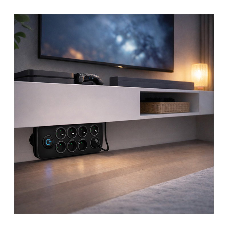 Qoltec Listwa zasilająca antyprzepięciowa | 8 gniazd | 2.5m |